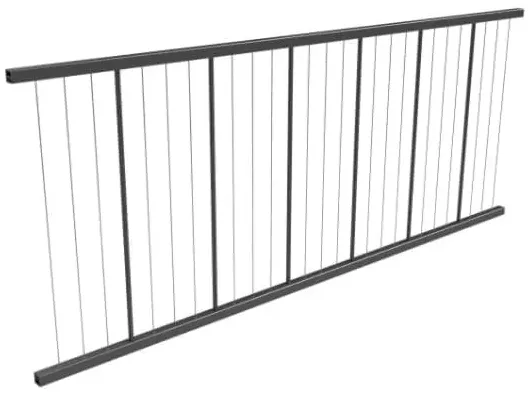 vertical cable traditional railing panel
