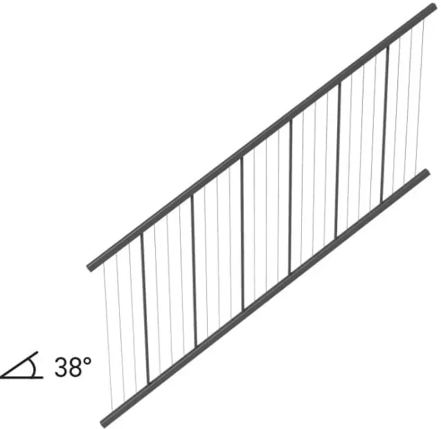 vertical cable traditional railing stair panels